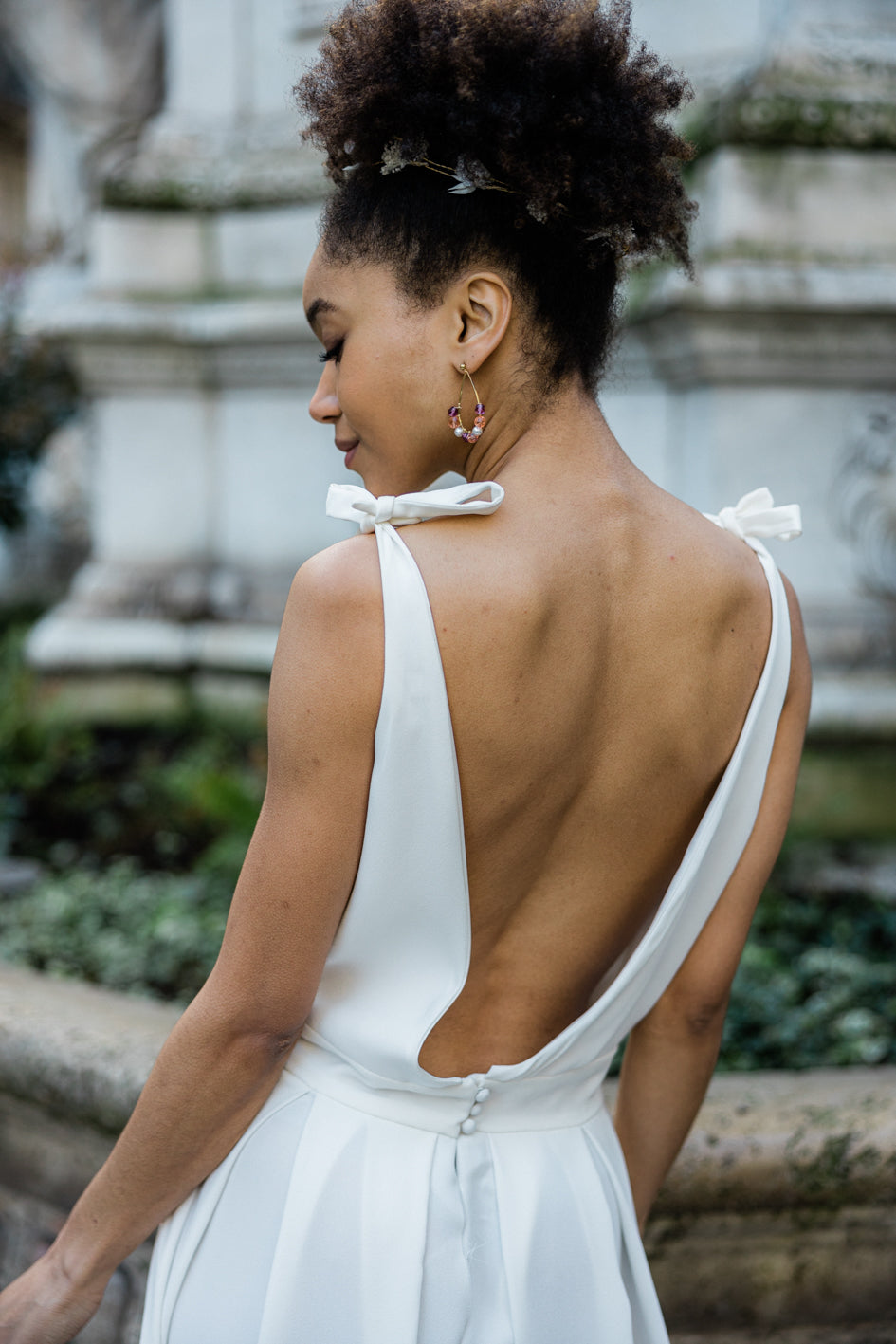 Robe de Mariage Civil "L'Élégante" - Raffinement en Soie Ivoire