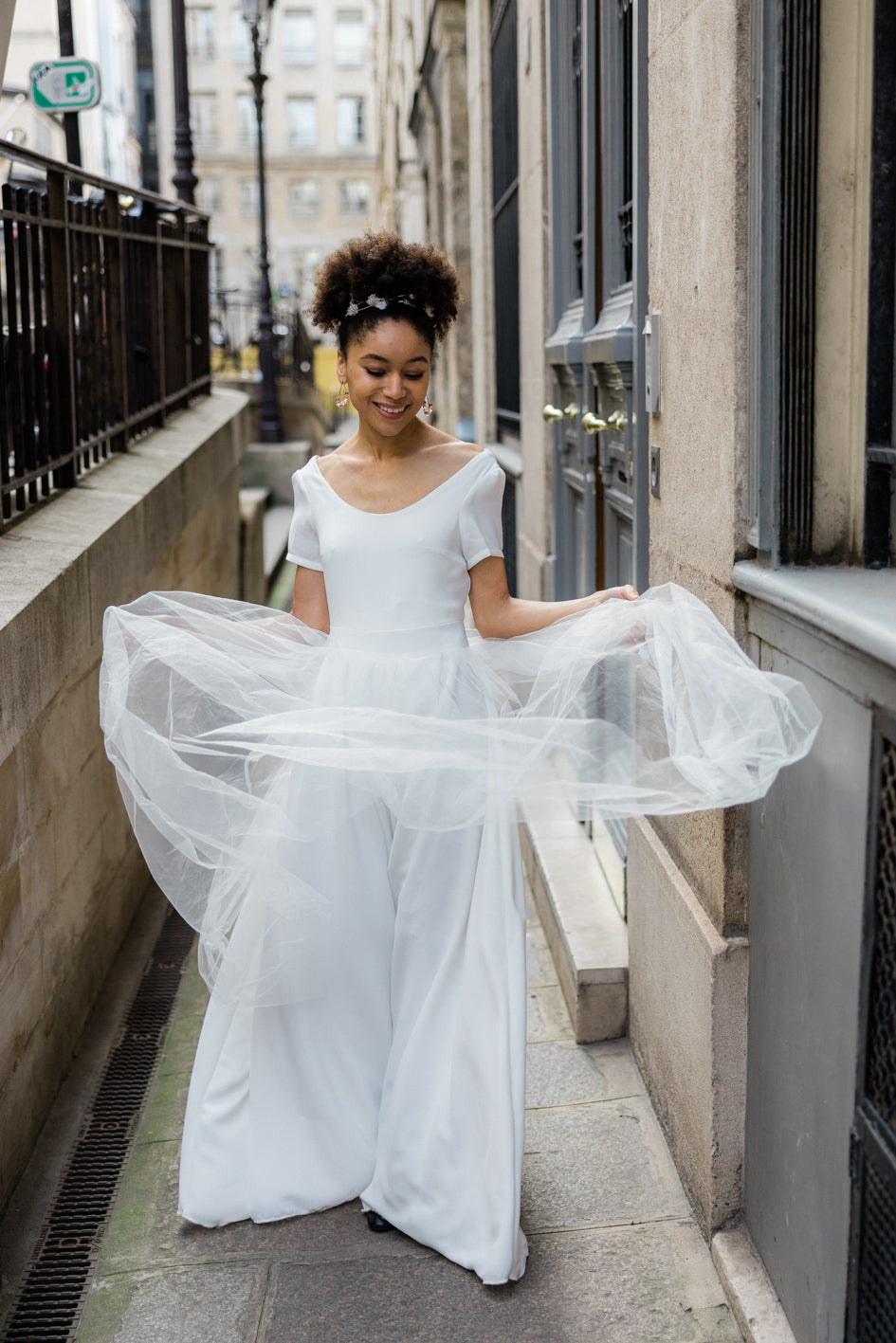 Robe de Mariage Civil "L'Intemporelle" - Éclat de Soie et Tulle