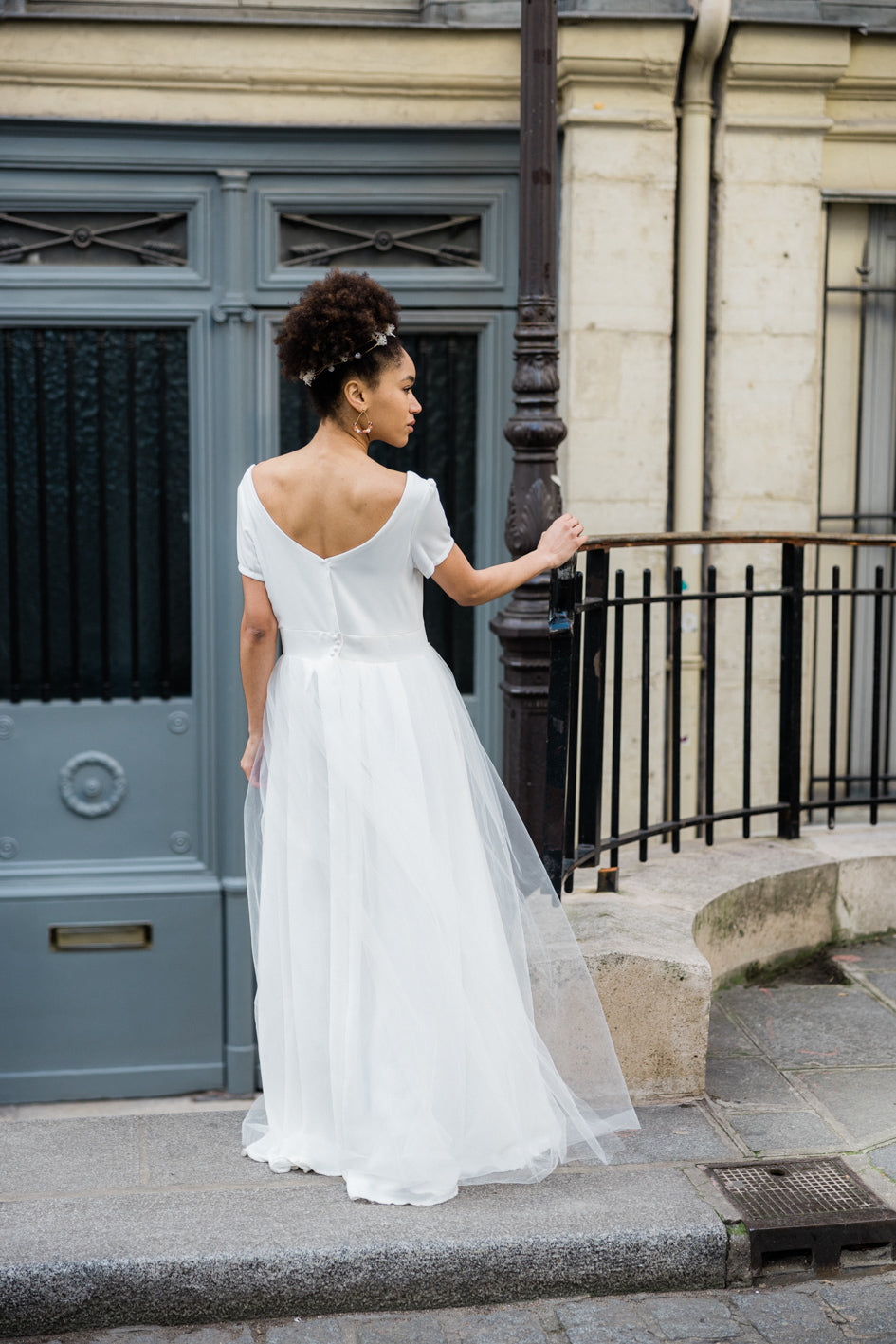 Robe de Mariage Civil "L'Intemporelle" - Éclat de Soie et Tulle