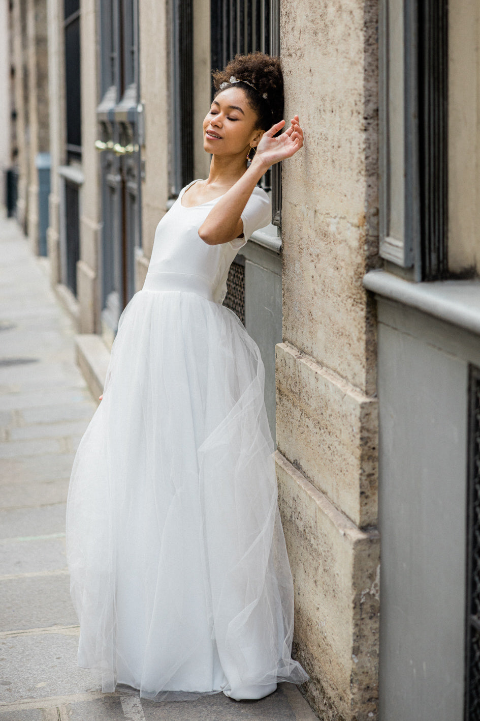 Robe de Mariage Civil "L'Intemporelle" - Éclat de Soie et Tulle