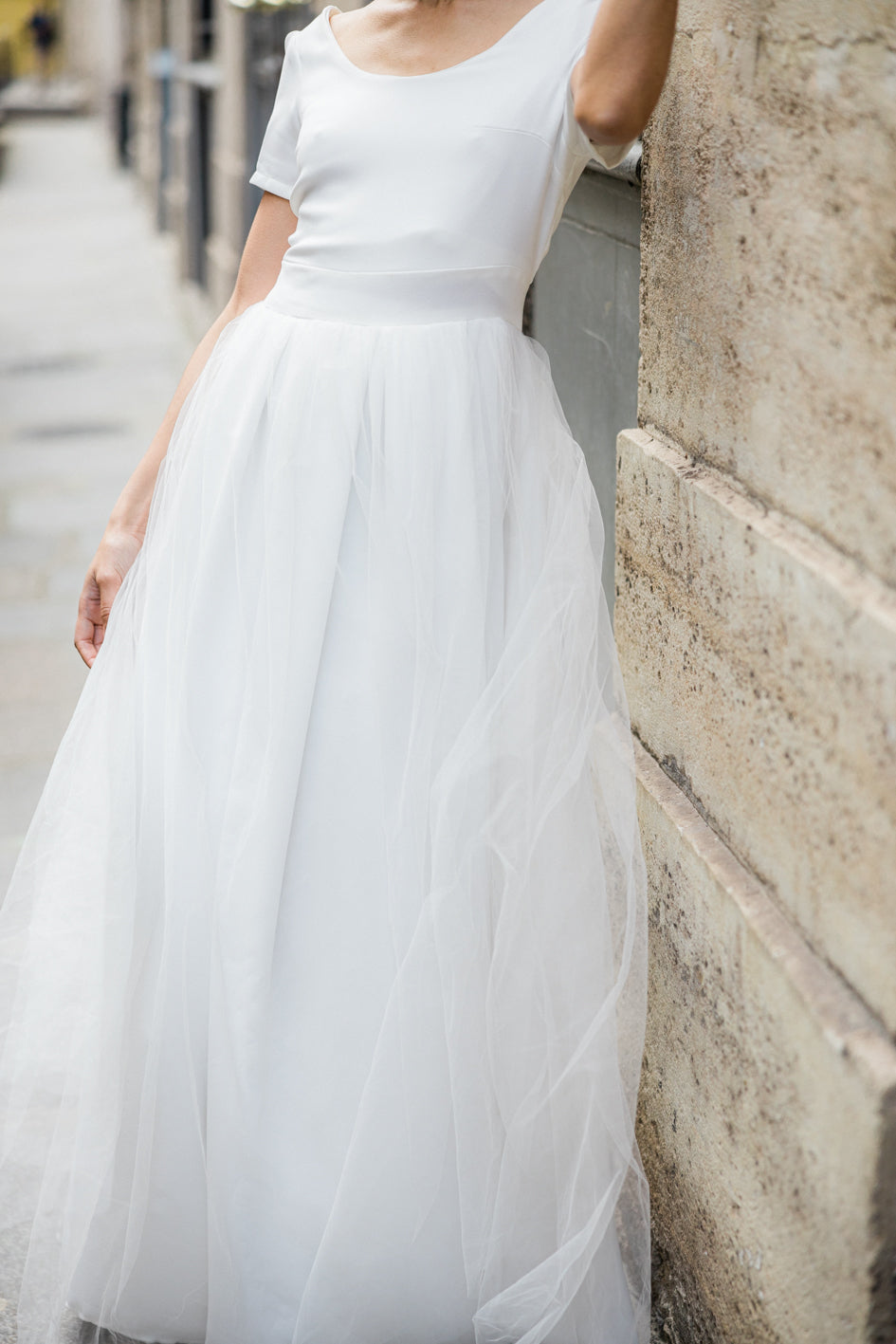 Robe de Mariage Civil "L'Intemporelle" - Éclat de Soie et Tulle