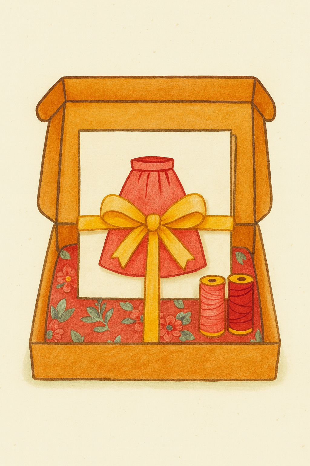 Illustration d'une de nos box couture, prête à réaliser chez vous. 